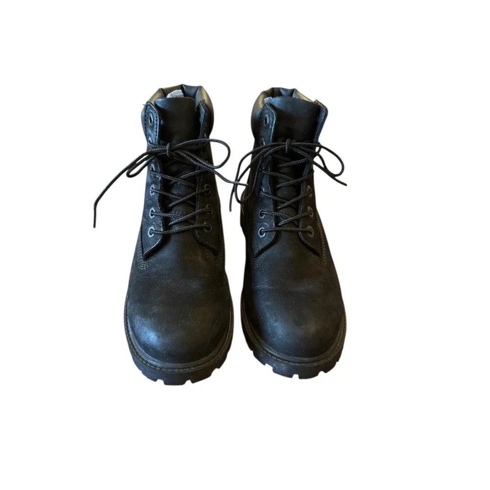 Timberland Junior Nubuck‎ Boots 3.5 Black Premium 6 Inch Waterproof Kids Youth